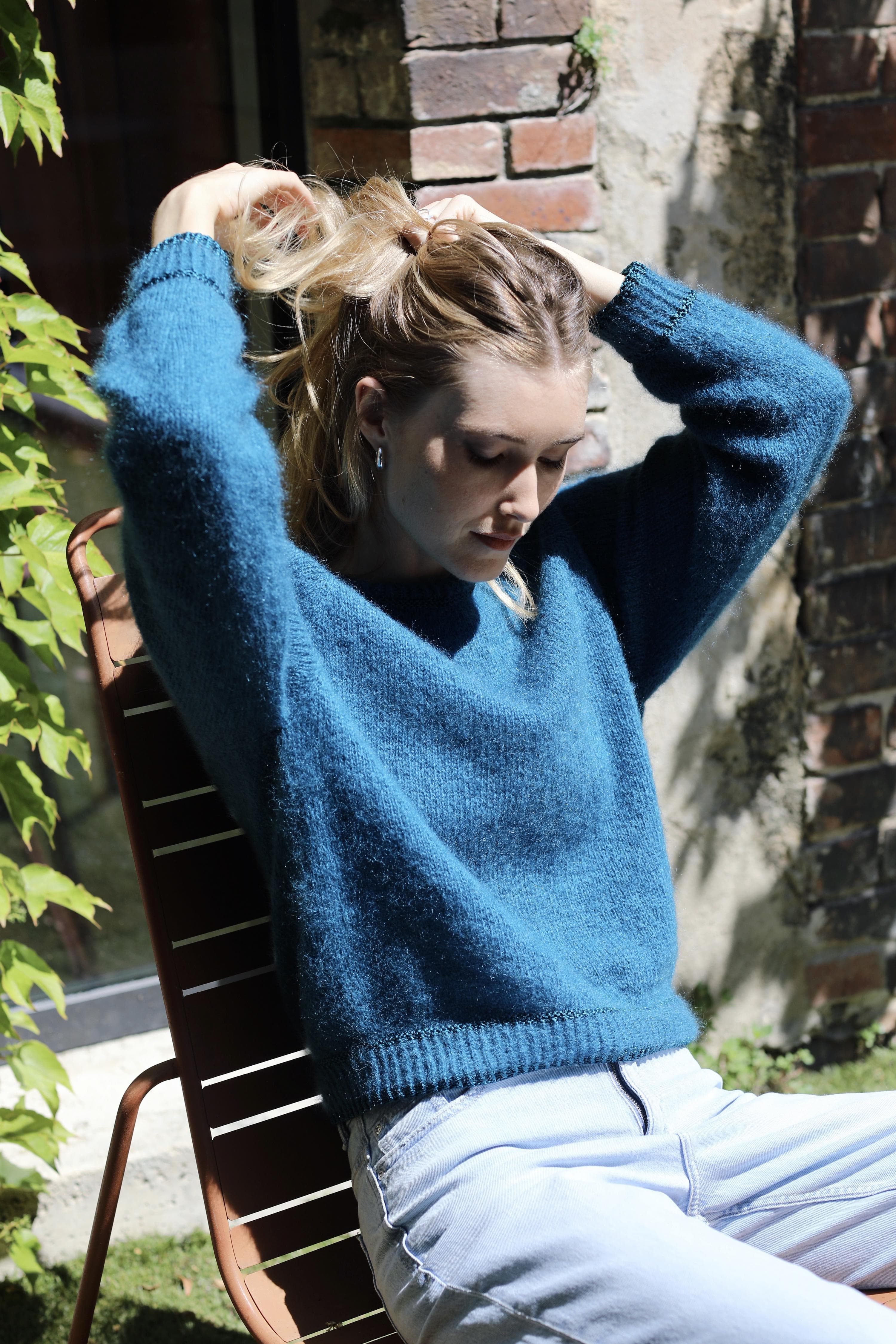 Anny Blatt Delphine kit maglia mohair pacifico taglia S