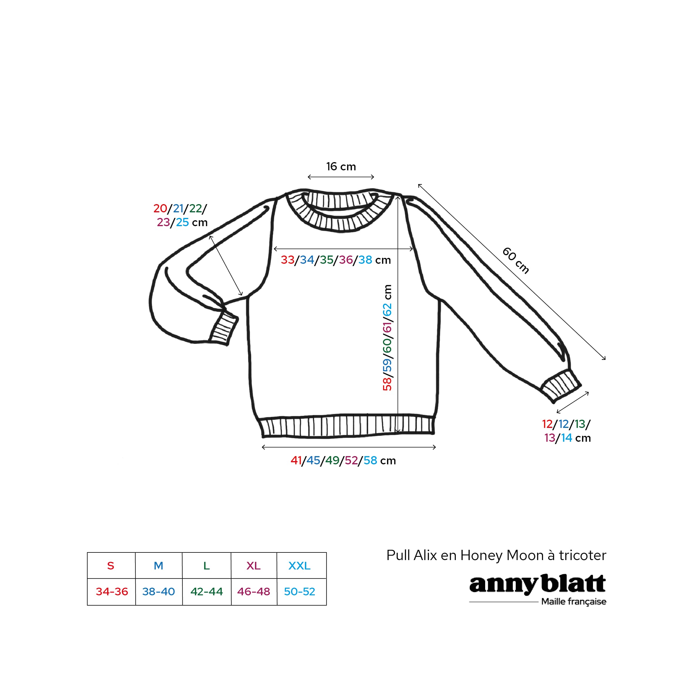 Anny Blatt Alix kit maglia mohair chiné M