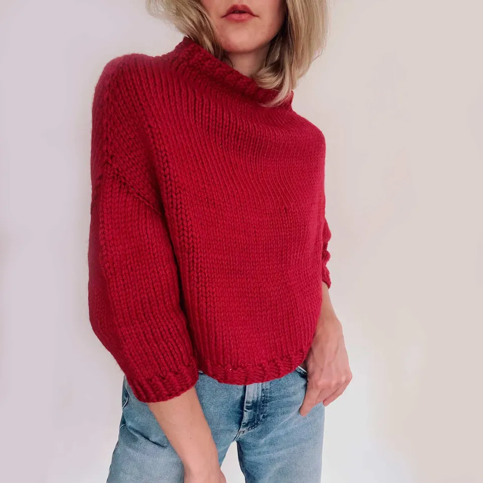 Pascuali Sandrina schema pullover top-down Maximo tinta unita