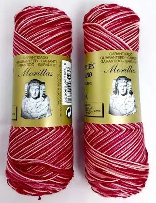 Morillas Zepelines Ne 8/2 cotone perlato rosso 33 2x75 g multicolore