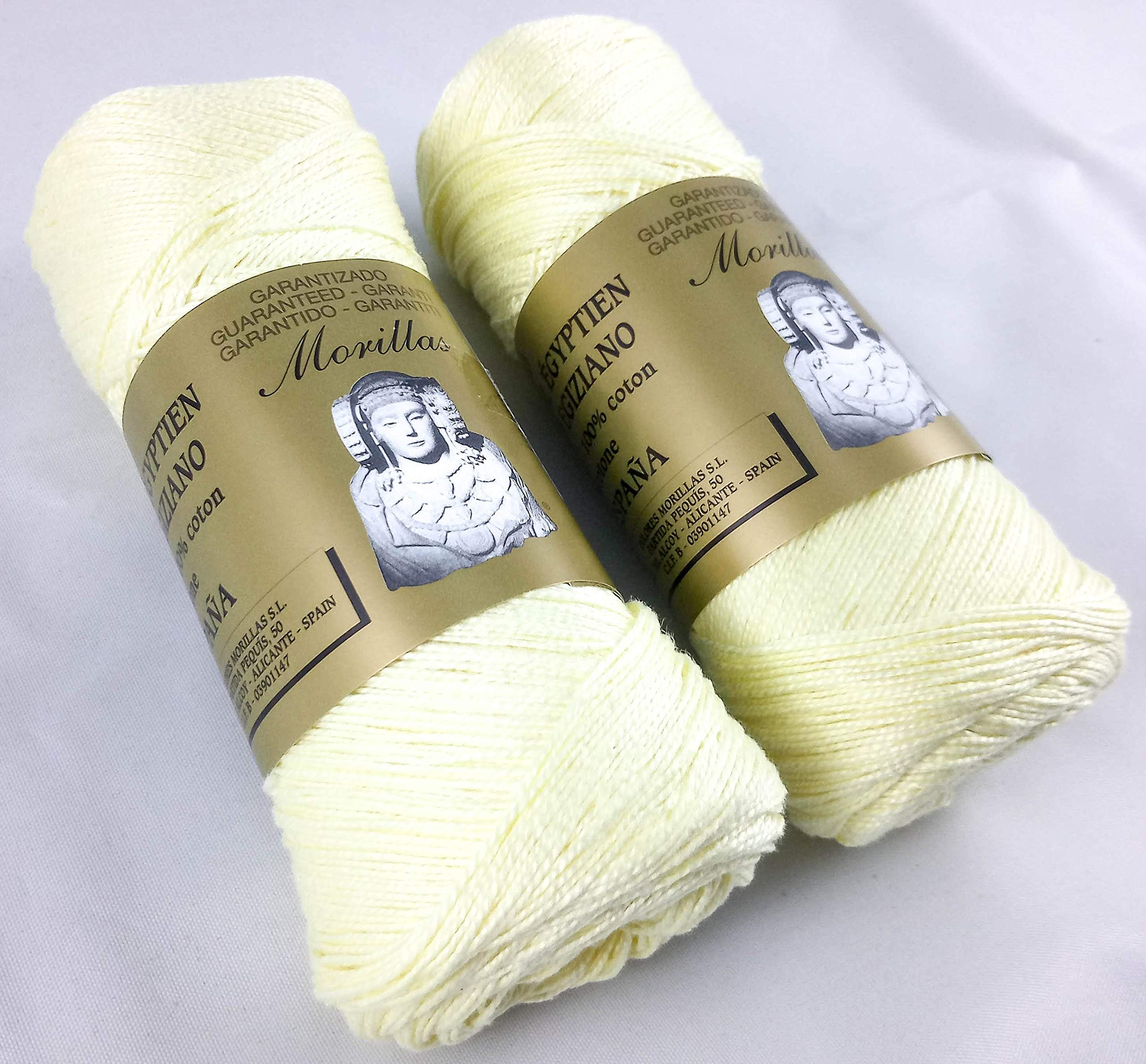 Morillas Zepelines Ne 8/2 cotone perlato giallo 3 x2 tinta unita