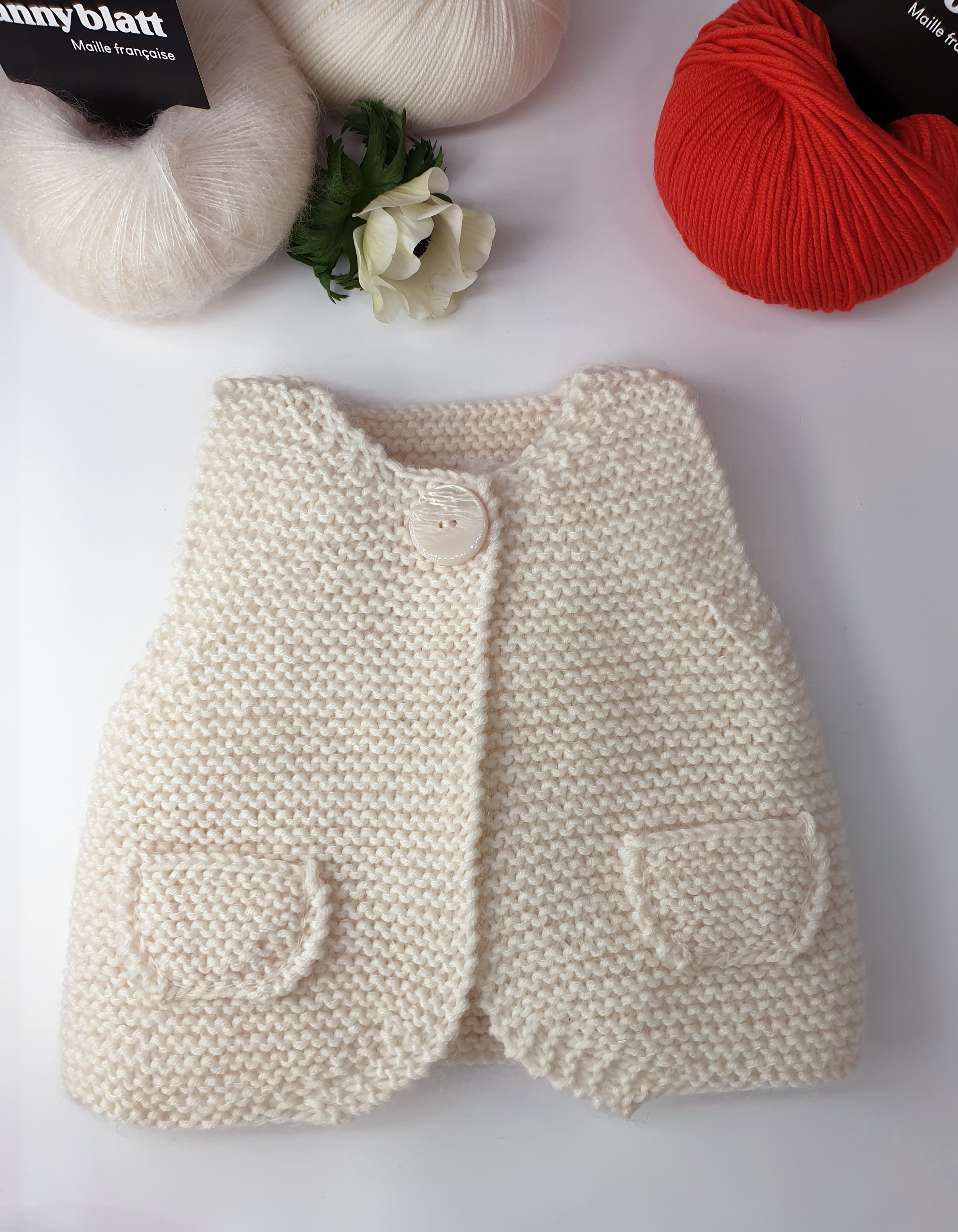 Annyblatt Baobab gilet neonato taglia 1 merino