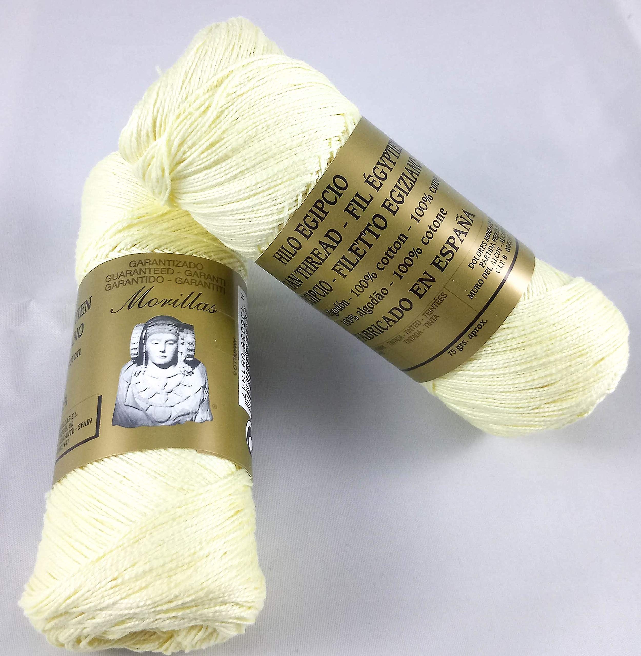 Morillas Zepelines Ne 8/2 cotone perlato giallo 3 x2 tinta unita