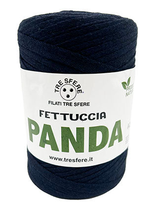 Il Filo di Arianna Panda Fettuccia Cotone Nero 01 250g