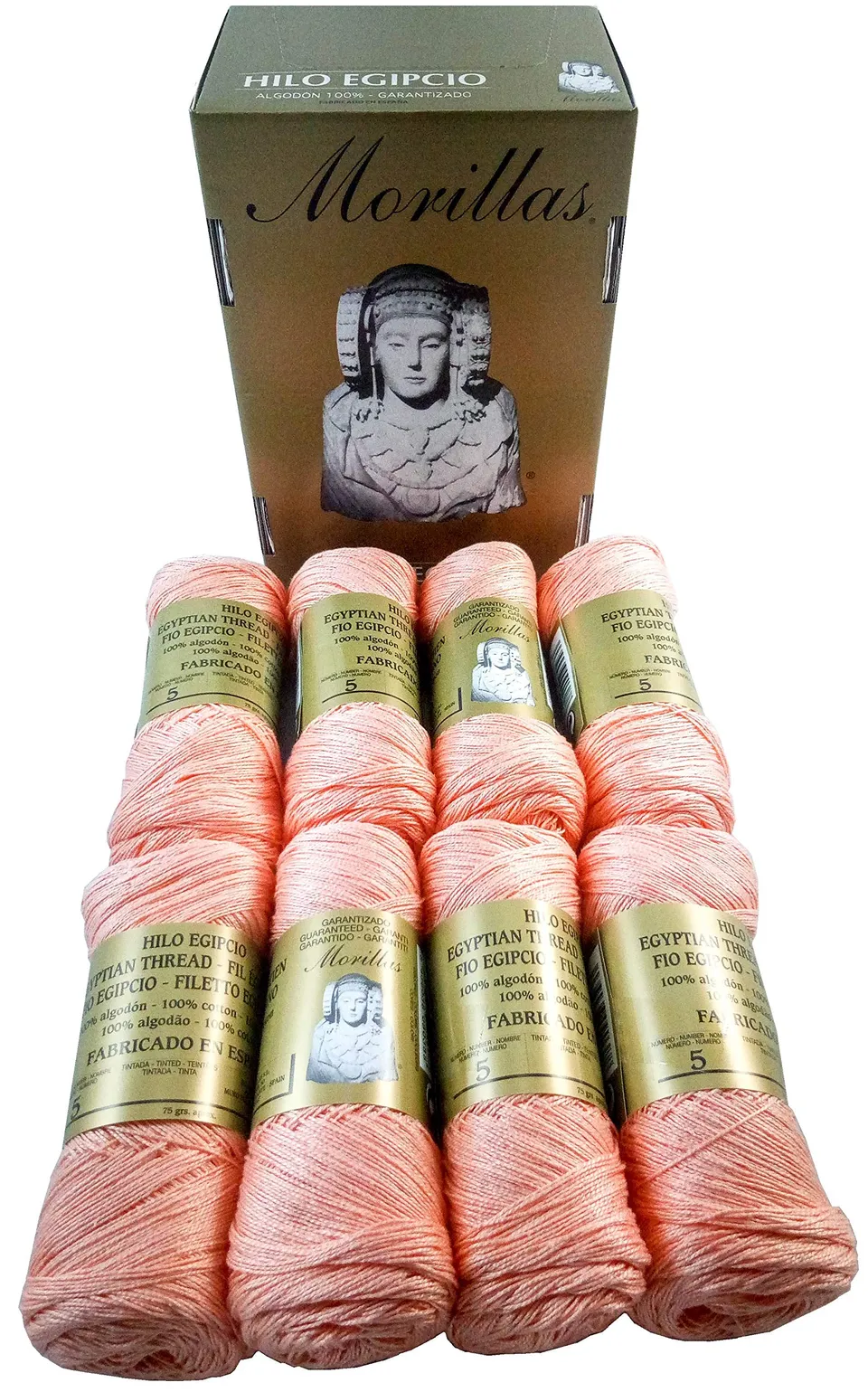 Morillas Zepelines Ne 5/2 filo di cotone salmone 2 x8 mercerizzato