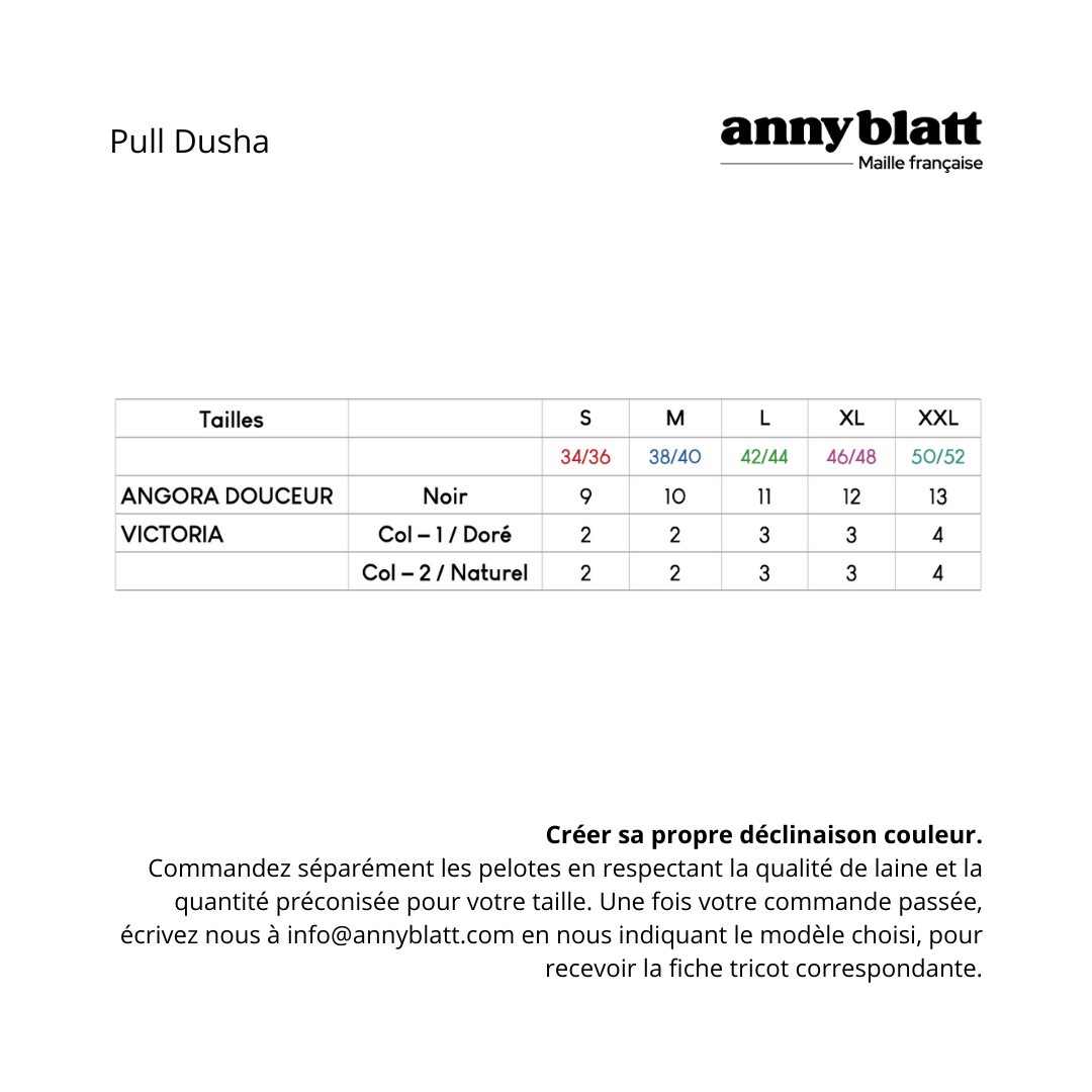 Annyblatt Dusha kit maglia pullover jacquard nero naturale