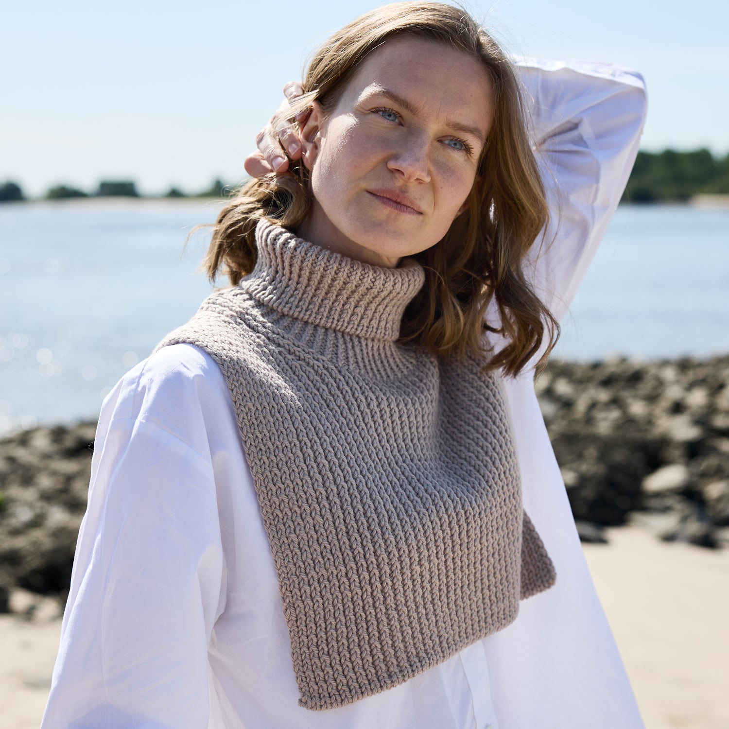 Rosy Green Wool Kalmte schema scaldacollo coste