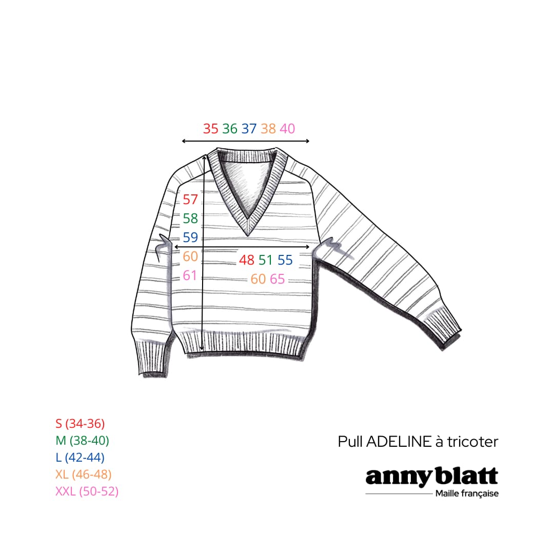 Annyblatt Sirius Adeline pull kit maglia mohair ghiaccio