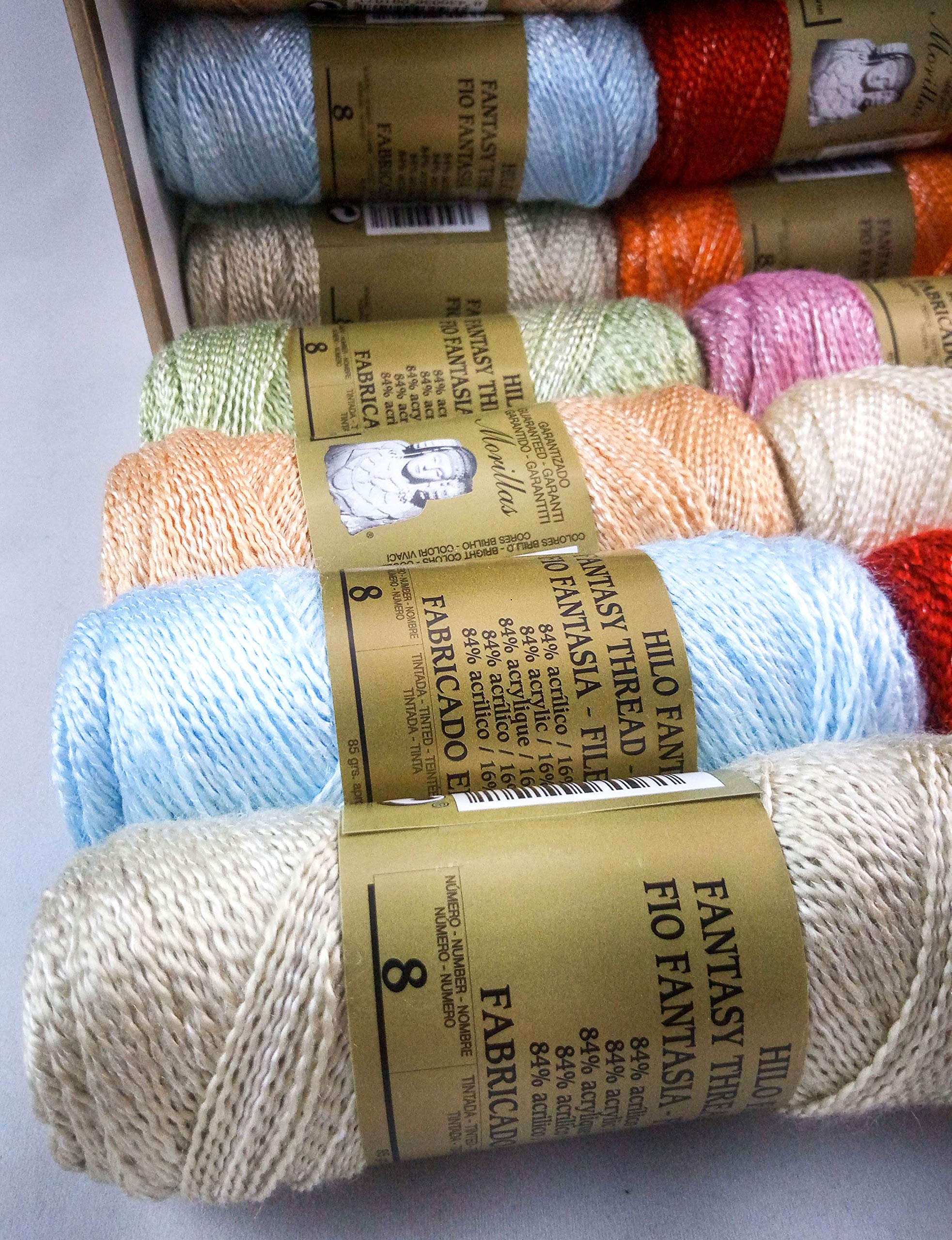 Morillas Zepelines Fantasia N.8 filato acrilico lucidi 16 gomitoli lurex