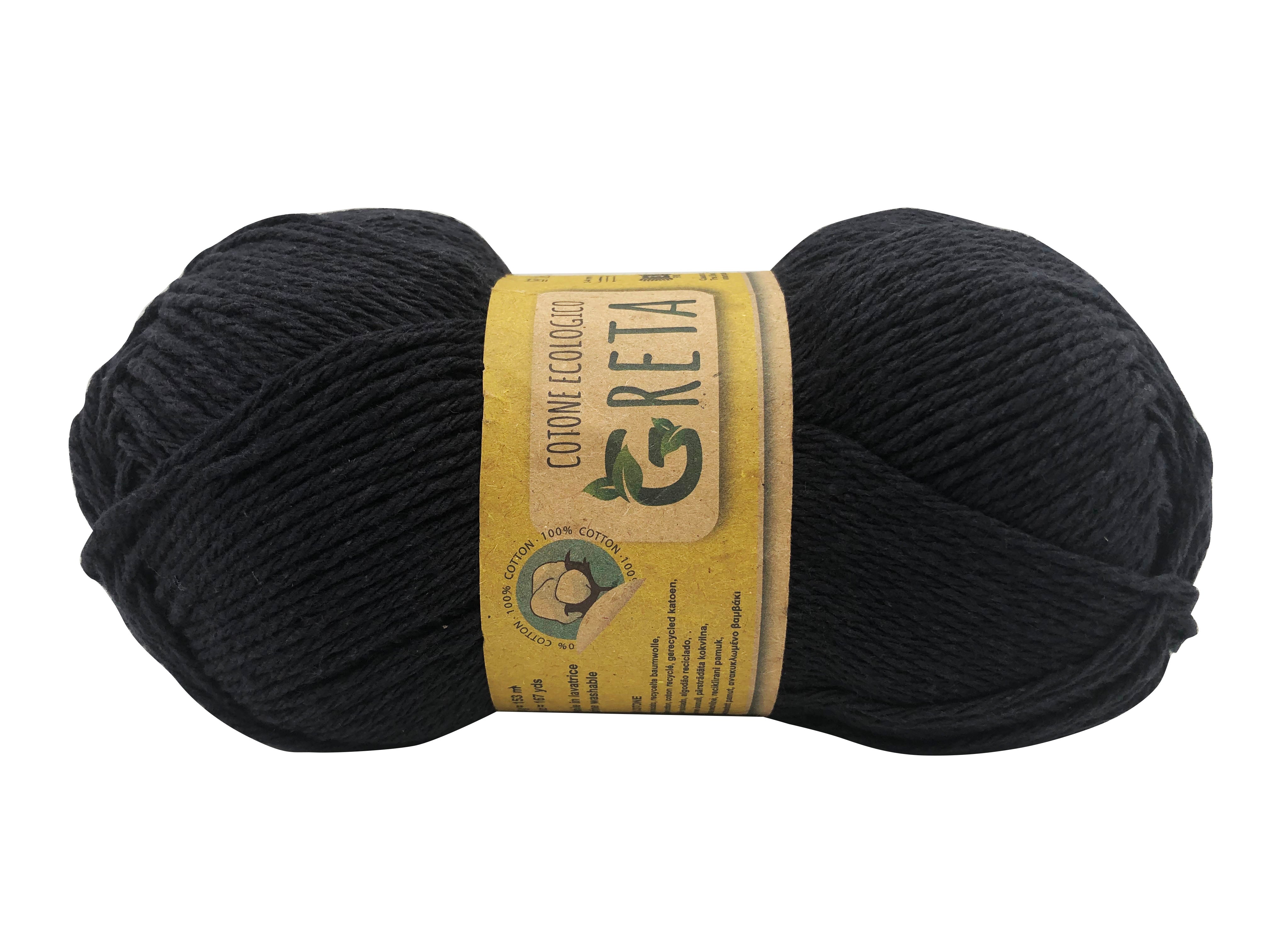 Il Filo di Arianna Greta cotone ecologico 100g 153m nero