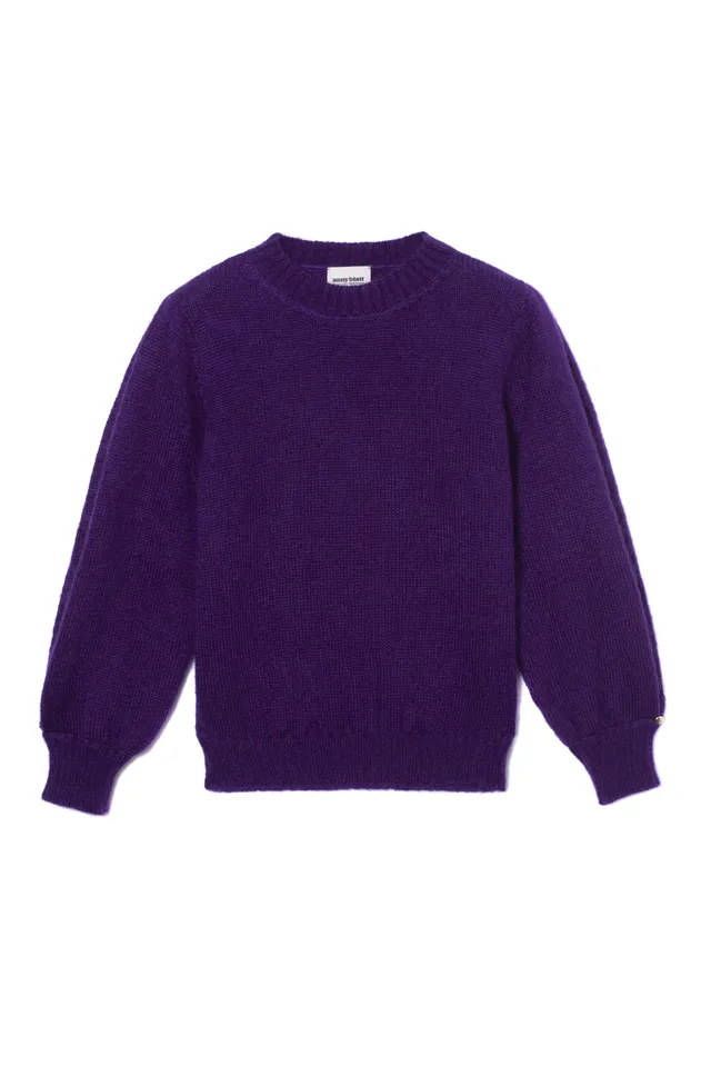 Anny Blatt Alix maglione mohair seta donna viola Mure