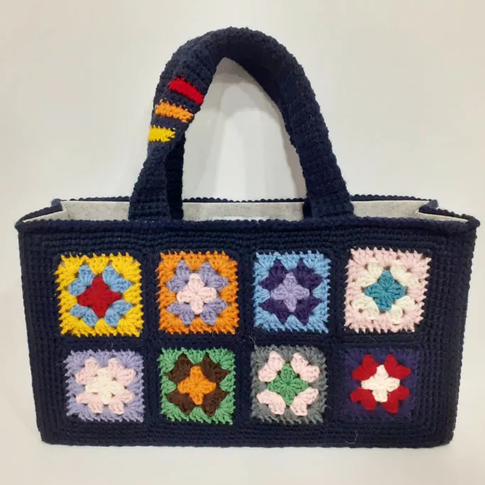 Gomitolorosa Granny Borsa lana multicolor su prenotazione