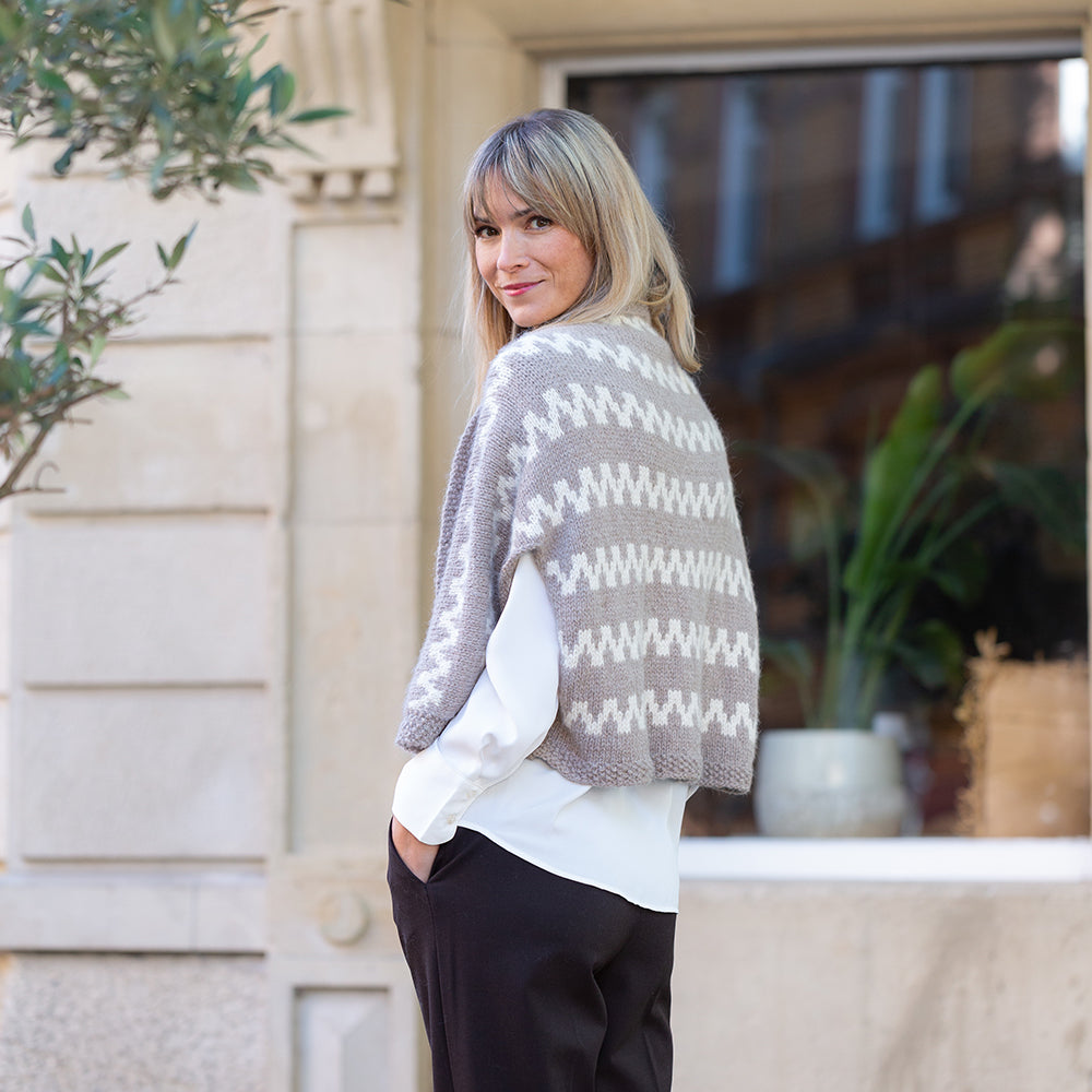 Pascuali Zigzag Cape schema maglia bolero PDF