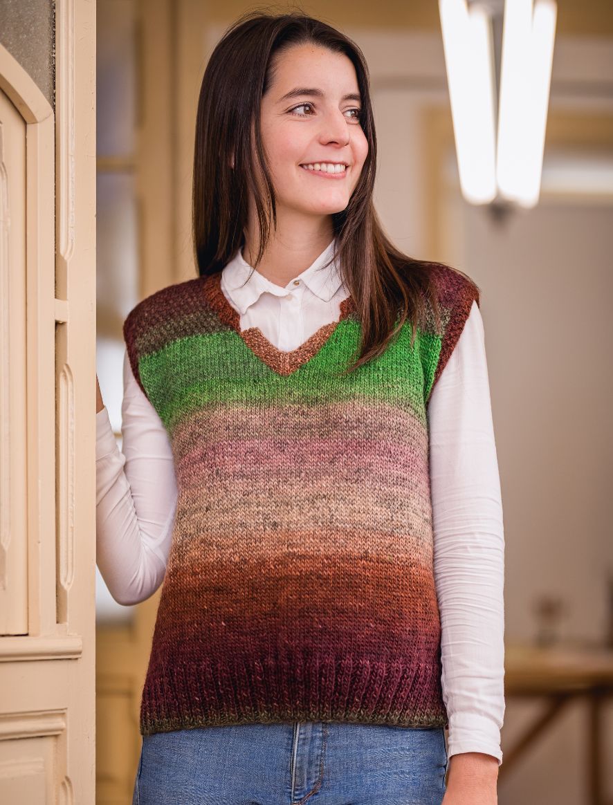 Rosarios4 317 Colete Monsanto schema maglia donna