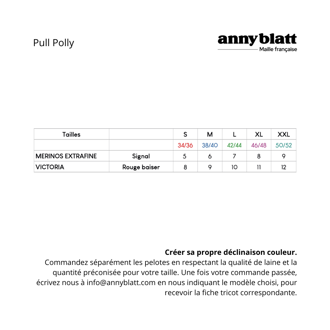 Anny Blatt Polly kit maglia pull donna in merino