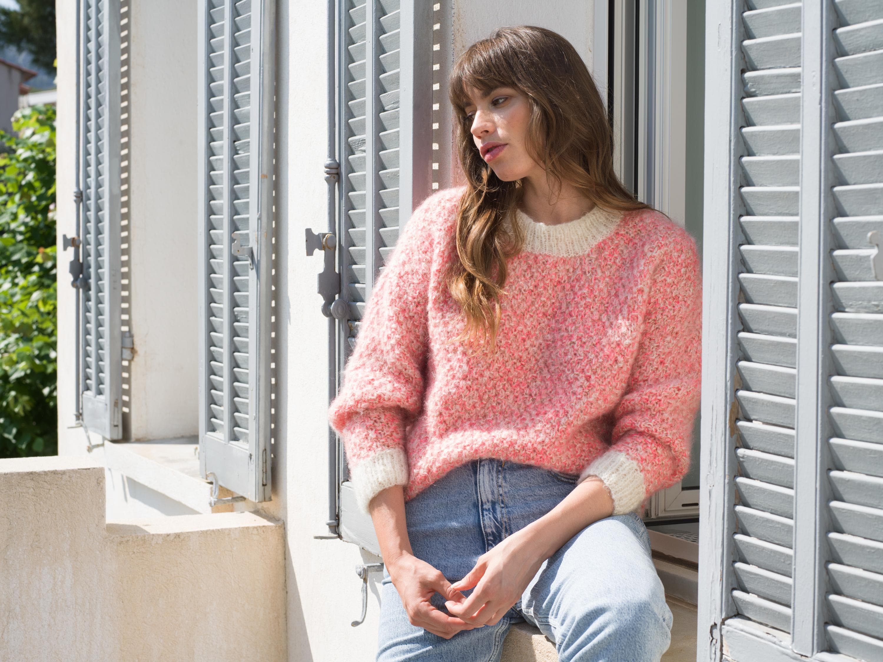 Anny Blatt Paloma kit maglia mohair punto grano M