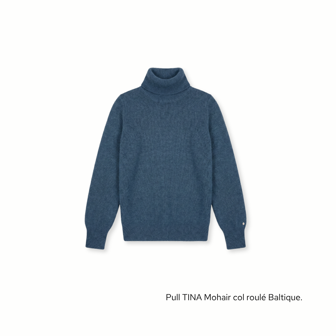 Annyblatt Tina maglione dolcevita mohair Naturale XS