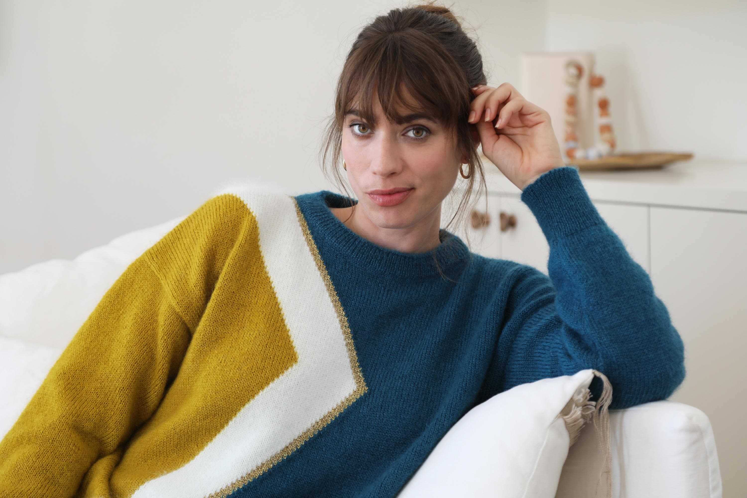Anny Blatt Billie maglione donna Pacifico Palmier mohair