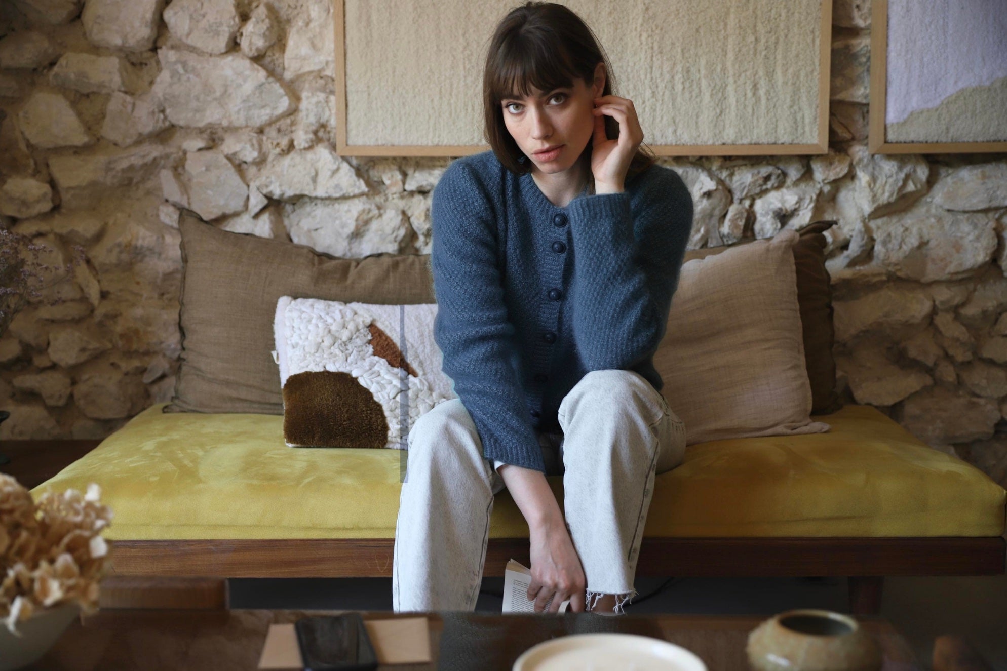 Annyblatt Priscilla cardigan kit maglia taglia S mohair