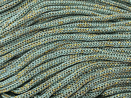 Il Filo di Arianna Swan Black cordino thai nero-oro glitter borse