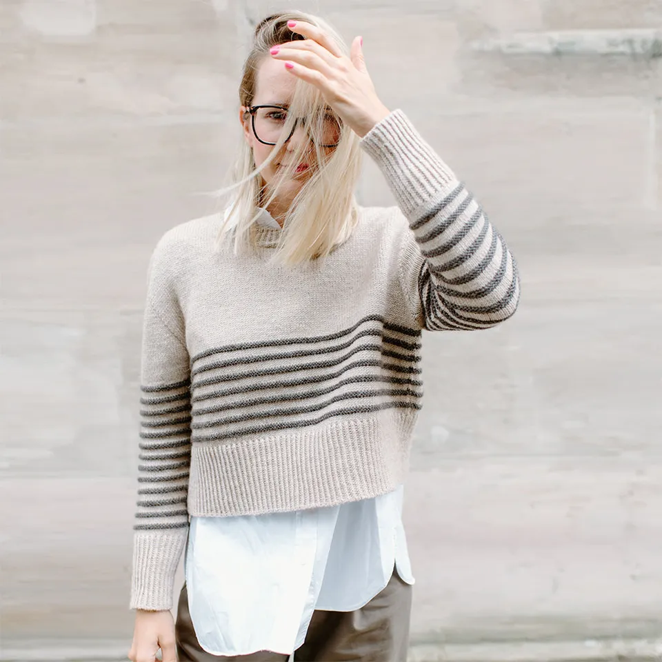 Pascuali Milano Sweater schema maglia maglione bicolore