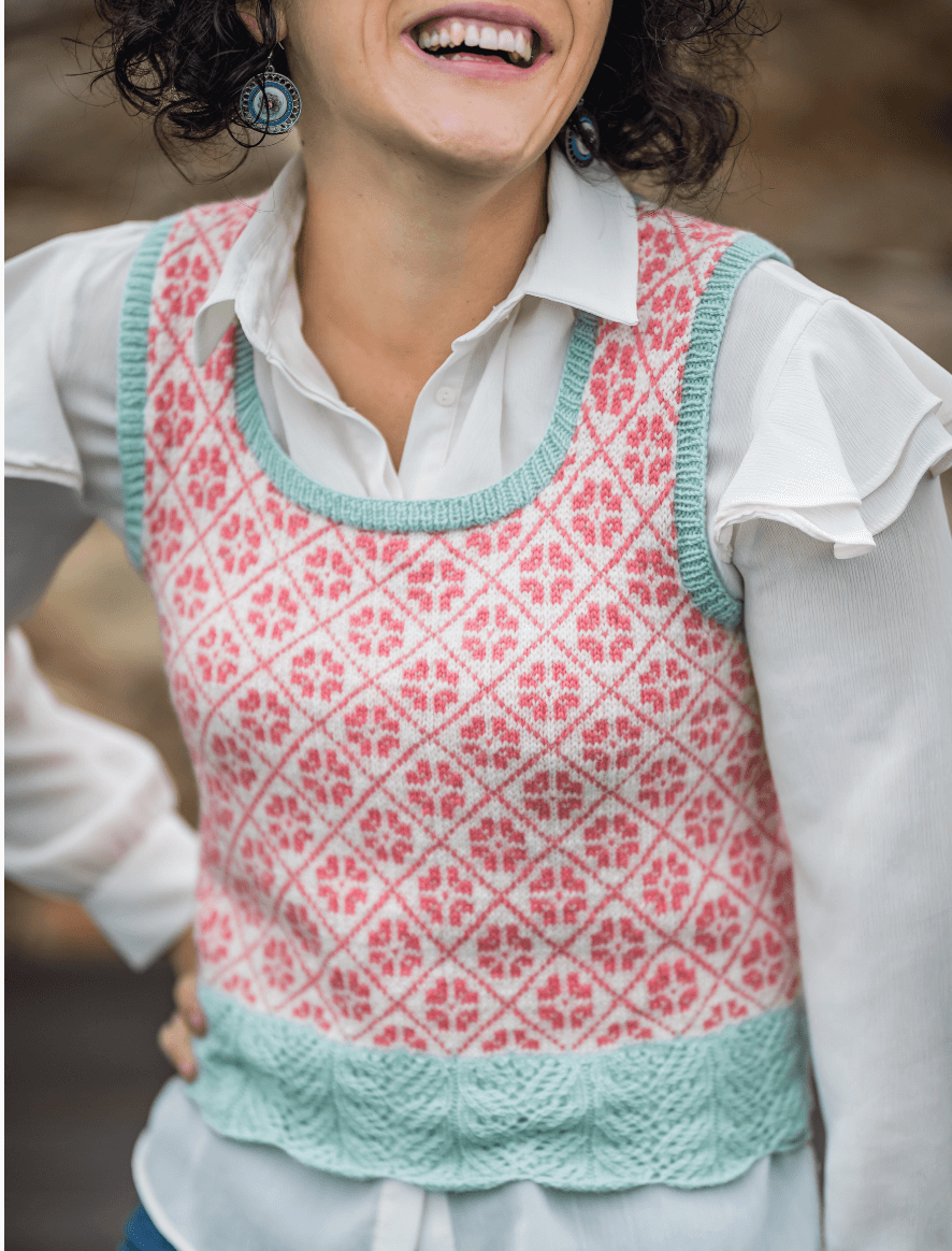 Rosarios4 242 Colete Malva schema gilet donna