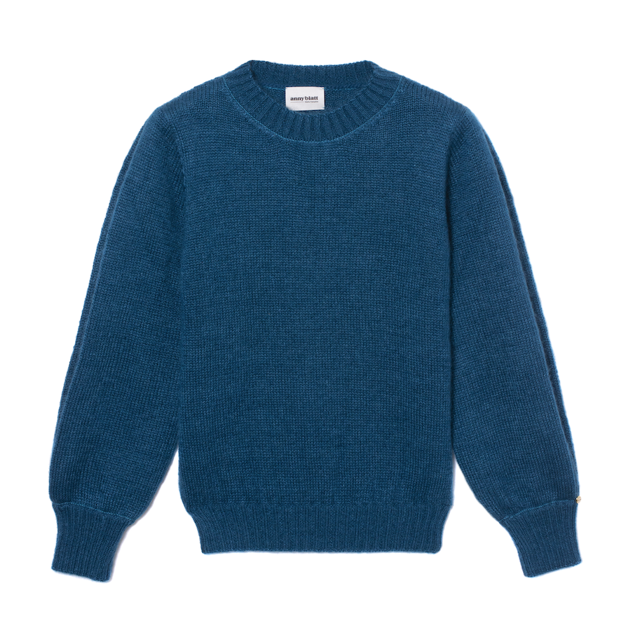 Anny Blatt Honey Moon Alix maglione mohair pacifico