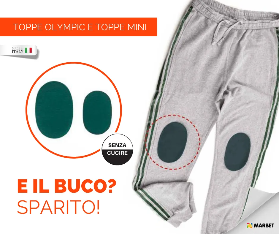 Il Filo di Arianna Olympic toppe termoadesive bianco 2 pezzi piccola
