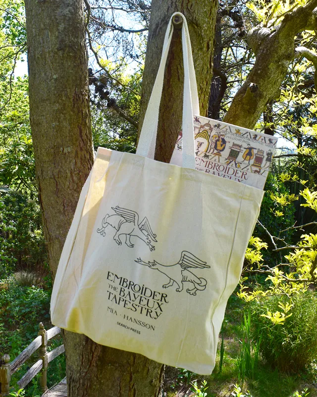 Appleton Bros. Bayeux Tapestry borsa tote da ricamare draghi