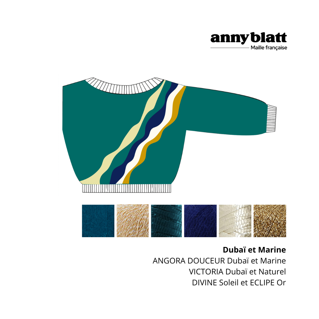 Annyblatt Gloria kit maglione angora jacquard beige rosato