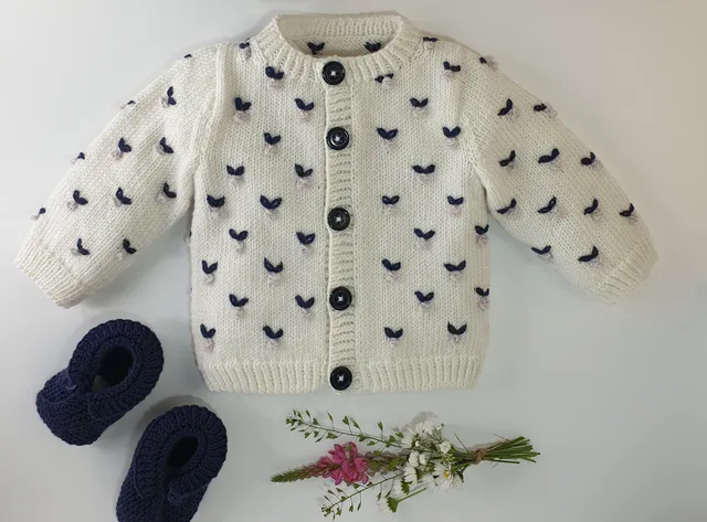 Annyblatt Jasmin cardigan neonato kit lana Taglia 1