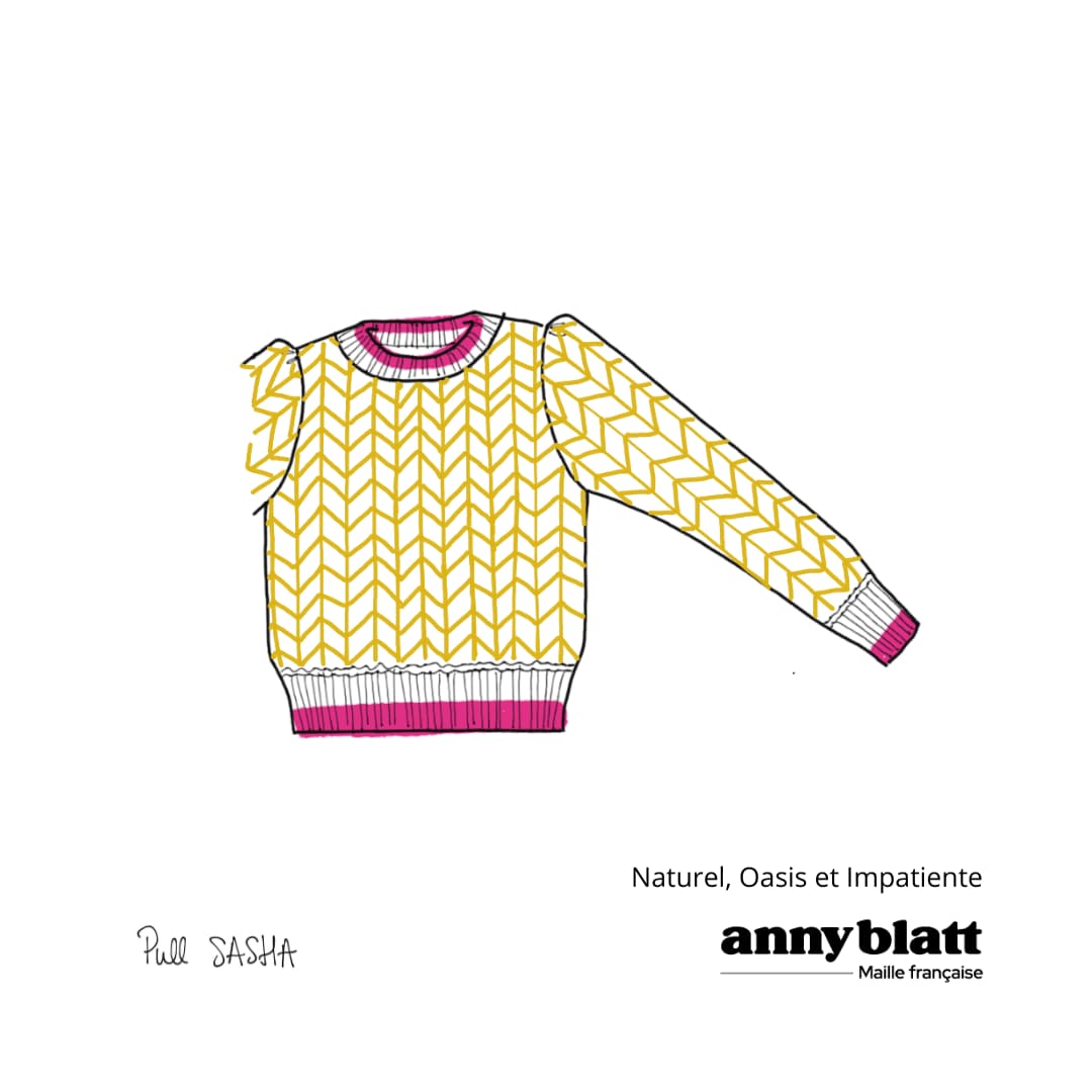 Annyblatt Sasha modello maglione merino naturale oasis