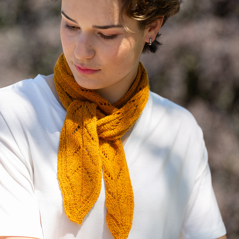 Pascuali Twisty Fluff schema maglia sciarpa traforata
