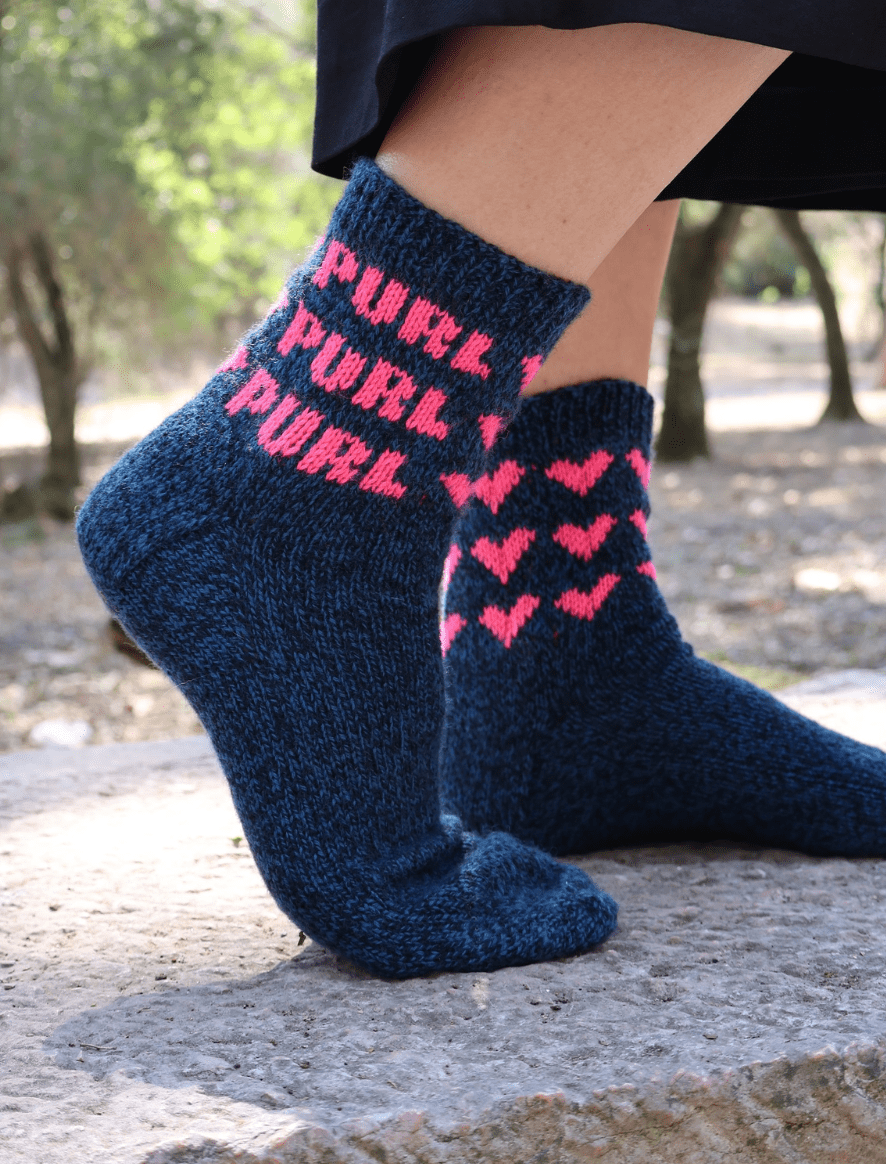 Rosarios4 407 Purl Love schema calze donna