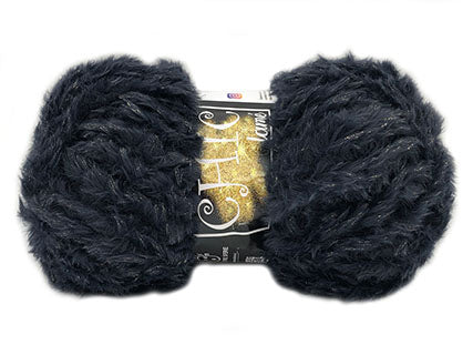 Il Filo di Arianna Chic Lamé filato pelliccia 100 g grigio-oro 04