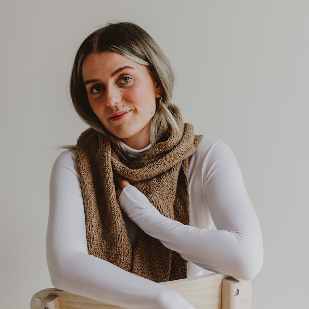 Pascuali Yulo Scarf schema sciarpa cammello 160 cm