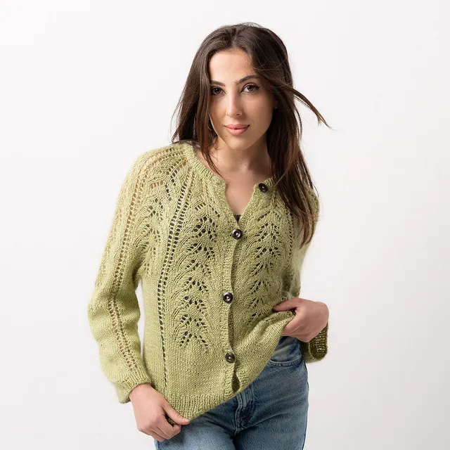 Pascuali Eyed Fern schema cardigan traforato