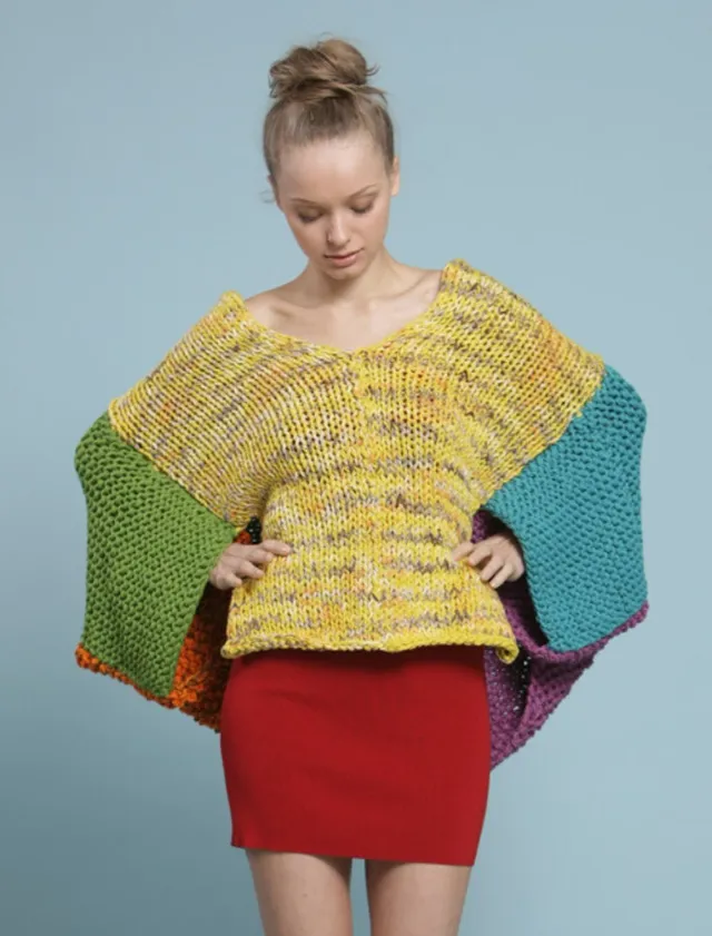 Rosarios4 107 Poncho Colorido schema poncho donna