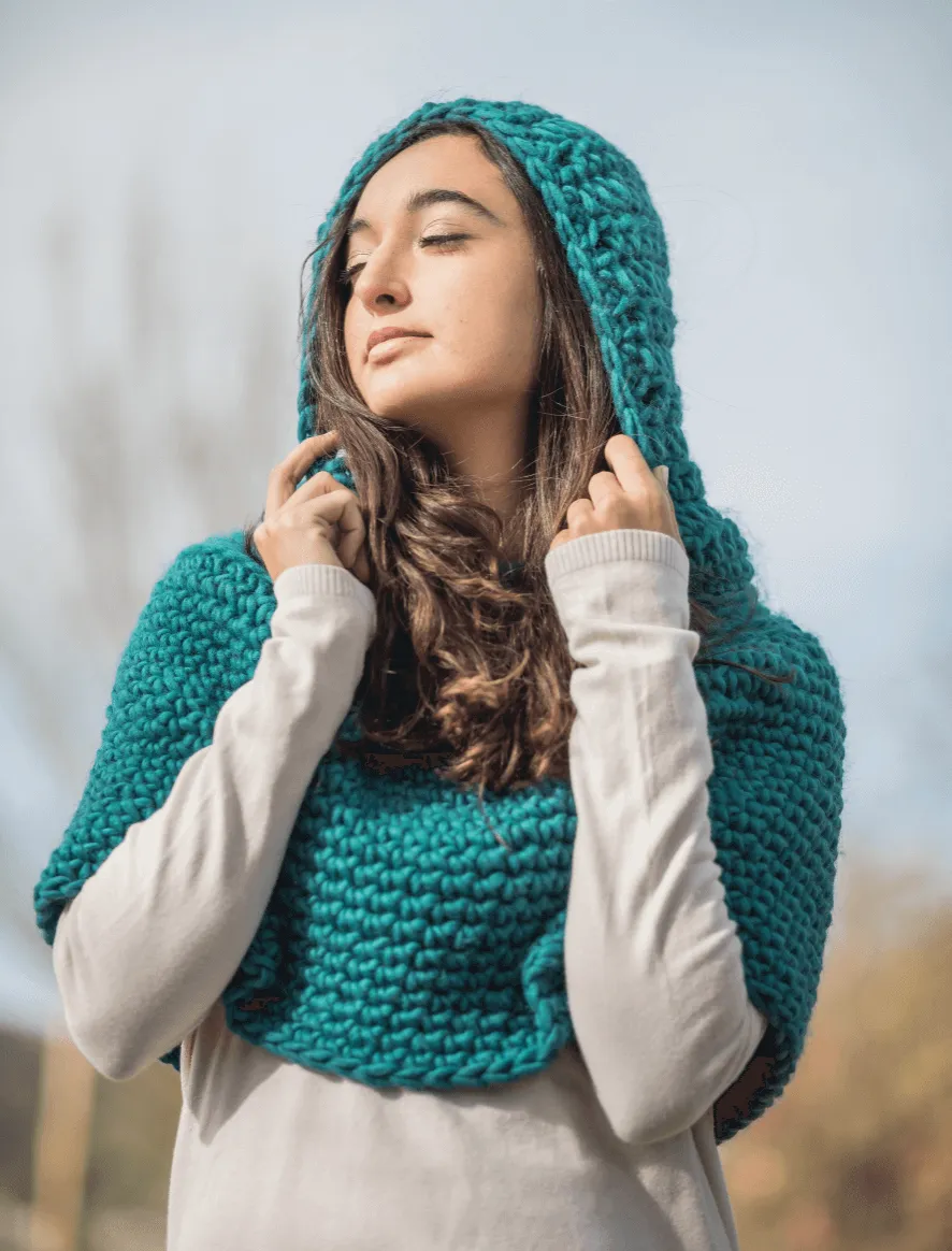 Rosarios4 225 Poncho Bulky Light modello maglia poncho donna