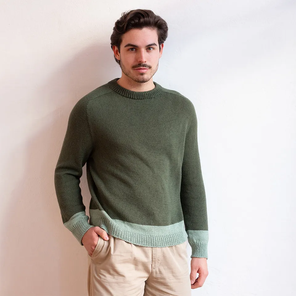 Pascuali Color Dipped Pullover schema maglia bicolore S-5XL