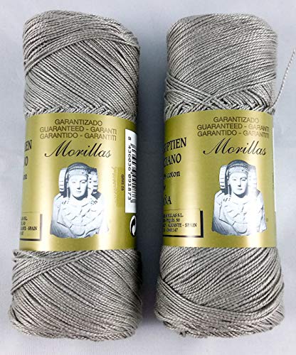 Morillas Zepelines Ne 5/2 cotone perlato 2 pezzi grigio 25