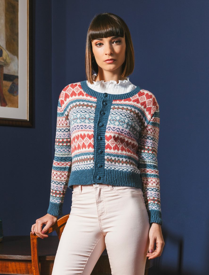 Rosarios4 252 Casaco Jardim modello cardigan donna