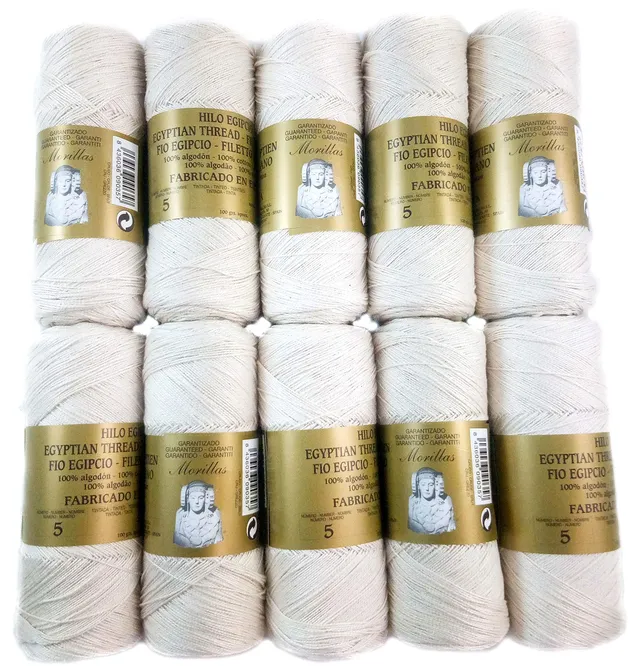 Morillas Zepelines Ne 5/2 filo cotone 10 gomitoli ecrù