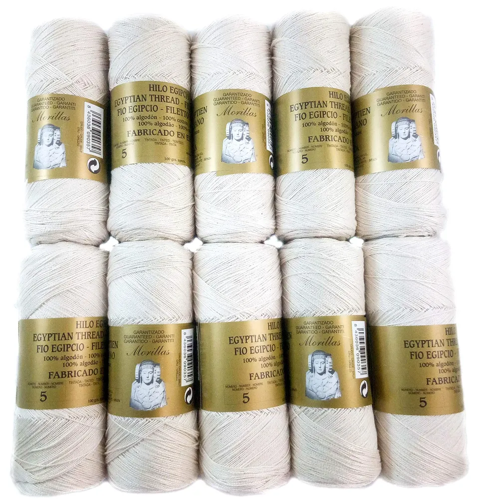 Morillas Zepelines Ne 5/2 filo cotone 10 gomitoli ecrù