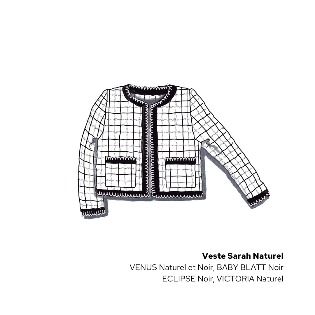 Anny Blatt Sarah giacca mohair naturale