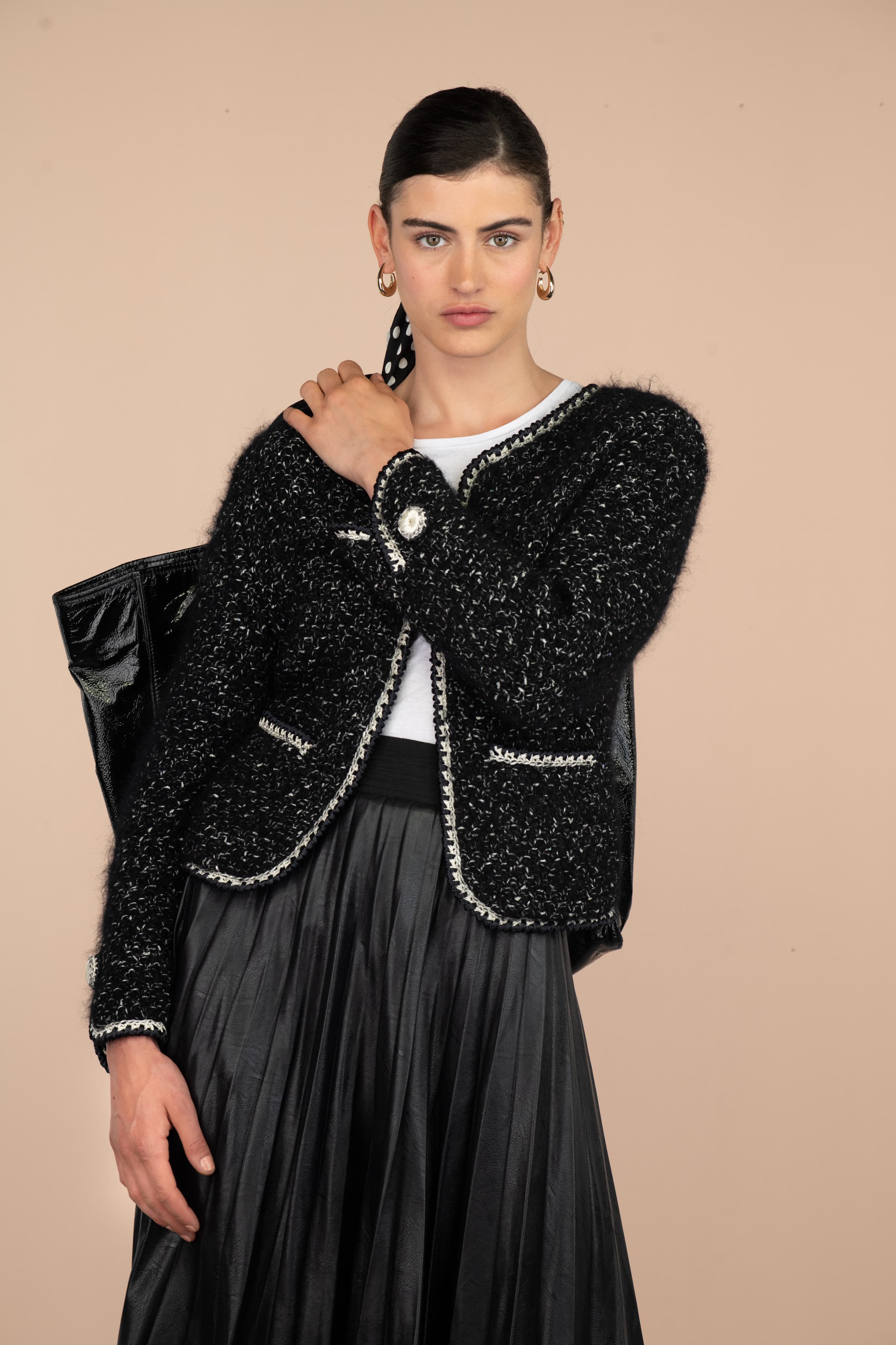 Anny Blatt Lily giacca kit maglia tweed taglia S