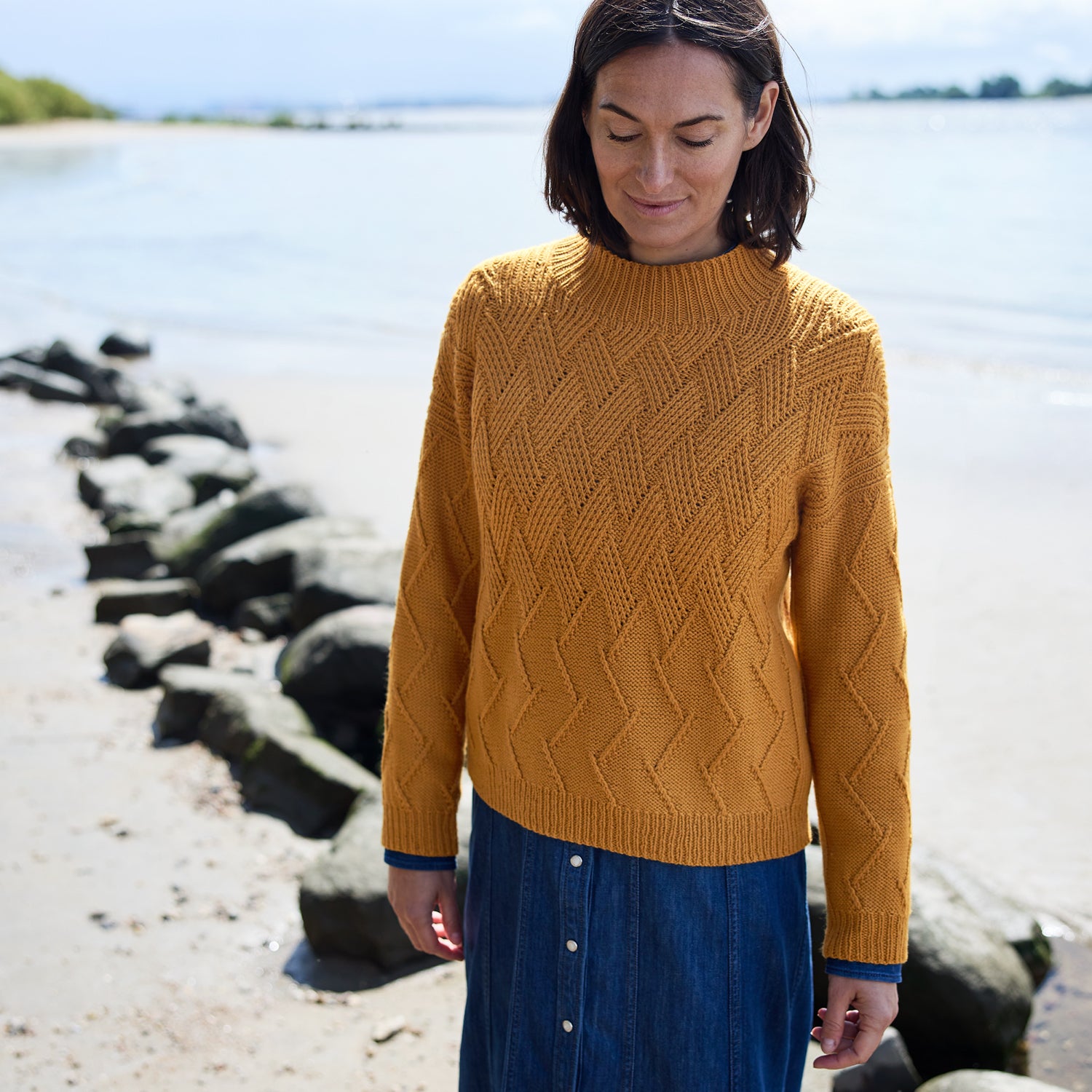 Rosy Green Wool Moments in Nature maglione schema maglia