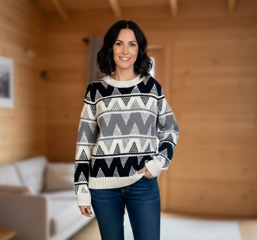 Anny Blatt Janice maglione ai ferri kit maglia merino
