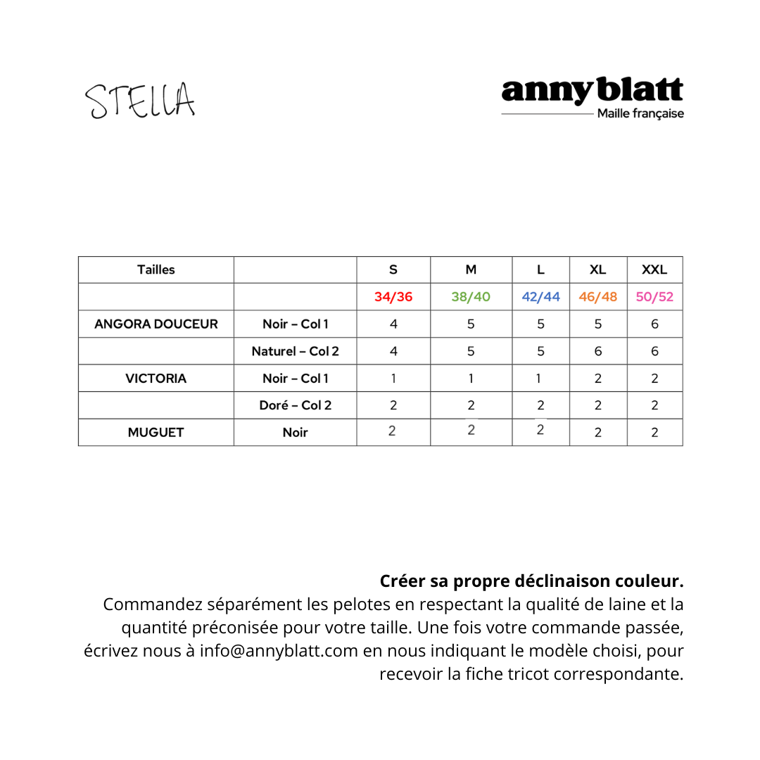 Annyblatt Stella modello maglia ai ferri angora dorato