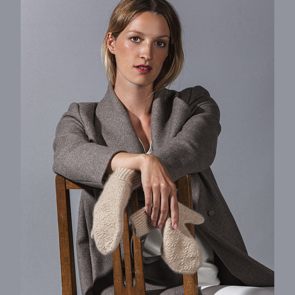 Pascuali Siti Mittens schema muffole cashmere donna